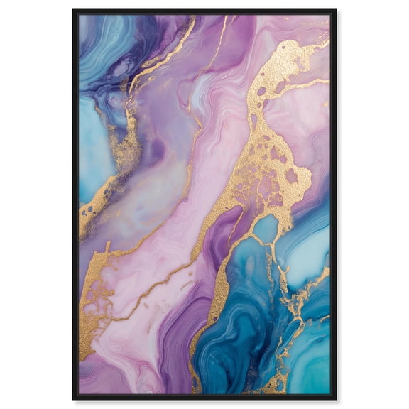 Luminous Strata Canvas Geode Wall Art by Art Remedy, Black Frame, 10" x 15"