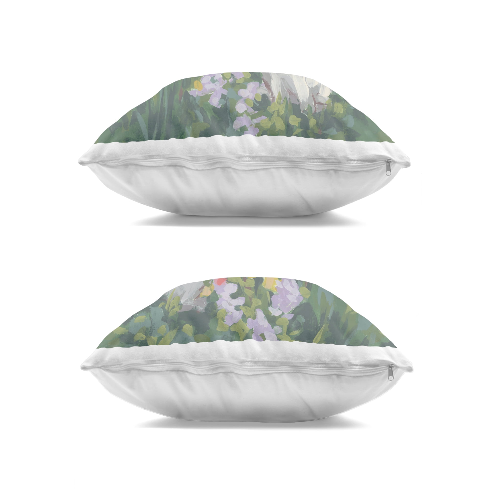 Stupell Industries Rabbits in Spring Gardens 2 Piece Decorative Printed Throw Pillow Set, design by June Erica Vess