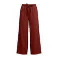 thumbnail image 4 of Vixolx Baggy Sweatpants for Women Straight Stretchy Solid Color Casual Sports Trousers Wide Leg Pants with Pocket, 4 of 6