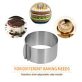 thumbnail image 4 of WAXIAYU 6- 12 Inch Layered Cake , Round Shape Stainless Steel Adjustable Ring Cake Bakeware Tool, 4 of 8