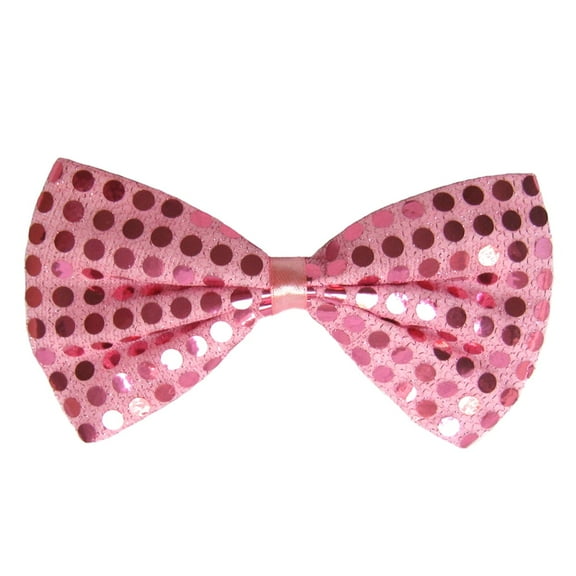 SeasonsTrading Pink Sequin Bow Tie Costume Party Accessory