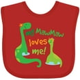 thumbnail image 3 of Inktastic My Mawmaw Loves Me Grandson Boys Baby Bib, 3 of 4
