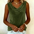 thumbnail image 5 of AUNVITO Women's Sleeveless Tank Top with Draped Cowl Neck Solid Color Elegant Minimalist Design for Casual Wear, 5 of 8