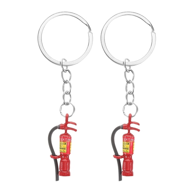 2 uds llavero de bombero llavero de bombero bolsa de bombero colgante colgante de extintor de incendios