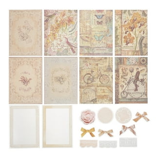 Vintage Multi-Material Scrapbook Paper for Journaling and Paper