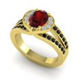 thumbnail image 2 of 2.35 Ct Oval Cut Garnet & Black Onyx Gemstone Wonderful Wedding Ring for Women 14K Yellow Gold Size 3 by Diamond-Capitals, 2 of 8