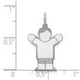 thumbnail image 2 of FB Jewels Sterling Silver Rhodium-plated Kid Charm, 2 of 2
