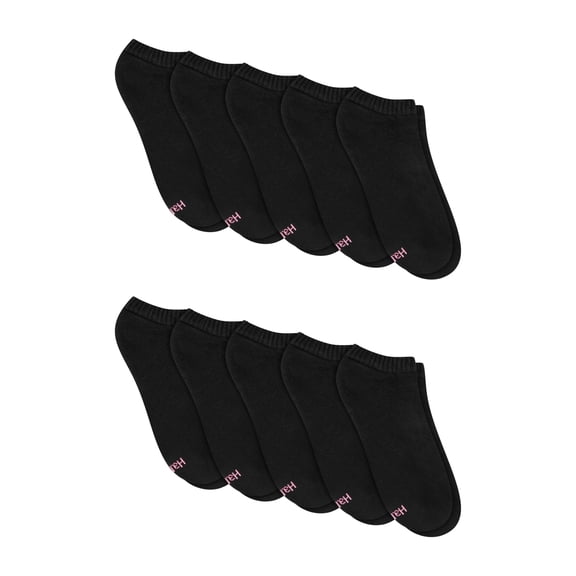 Hanes Womens CottonSoft No Show Socks, 10-Pack, Size 4-10