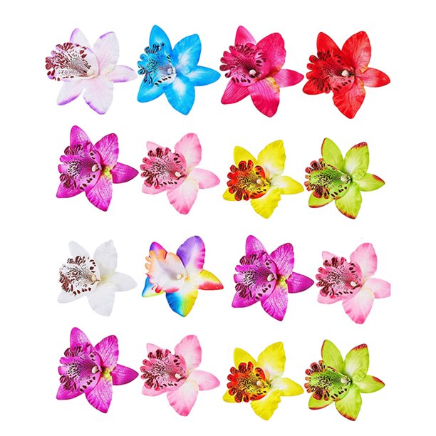 30pcs Cabello Flores para mujeres Barretas para el cabello Bohemio Estilo de flores CLIPS