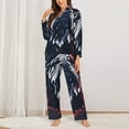 thumbnail image 2 of Rocae Bulldog with Forest Flag for Pajamas for Women Set Lounge Sets Women's Long-Sleeved Pj Set -Medium, 2 of 7