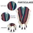 thumbnail image 3 of Poncho tipo capa de punto para mujer, cárdigan de punto tipo kimono con flecos para otoño e invierno, manta navideña, bufanda, regalos, 3 of 5