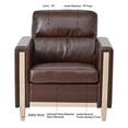 thumbnail image 5 of Xukmct Wood Frame 1 Seater Sofa Chair for Living Room, Office, Bedroom, Brown, 5 of 8