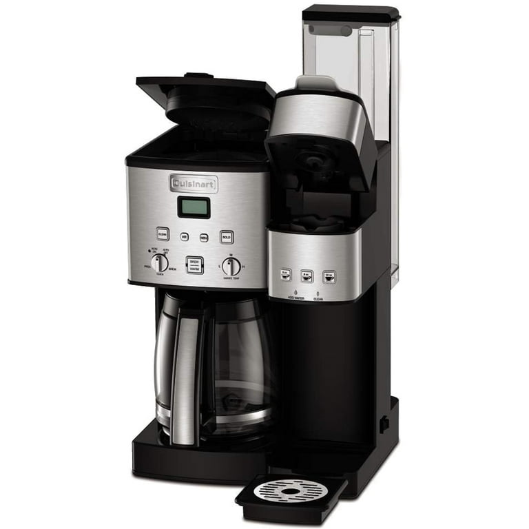 Cuisinart 12-Cup Coffee Maker and Single-Serve Brewer, Stainless Steel  (SS-15) with Bonus K-Cup Sample Pack 