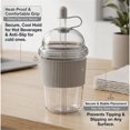 thumbnail image 6 of TAROFIIH 15 oz Iced Coffee Cup with Straw and Lid, 430ml Reusable Travel Tumbler with Silicone Grip, Portable Drinkware, 6 of 7