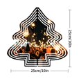 thumbnail image 2 of Metal Hanging Christmas Tree Wind Spinner - Elegant Concentric Line Design for Festive Garden Decor - Perfect for Holiday Celebrations, 2 of 7