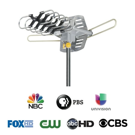 Ematic HD TV Motorized Outdoor Antenna with 150-Mile (Best Tv Antenna For Bay Area)