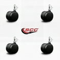 thumbnail image 2 of 2 Inch Office Chair Casters Nylon Twin Wheel 3/8 Threaded Stem Set of 4 SCC, 2 of 2