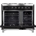 thumbnail image 3 of ILVE Majestic II 40" LP Glass Door/Griddle Metal Range in Glossy Black/Chrome, 3 of 3