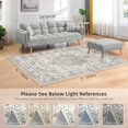 thumbnail image 2 of Boho Vintage Round Rug ft- Faux Wool Dreely Washable Area Rug Small Distressed Throw Rugs Floor Carpet for Door Mat Entryway Bedrooms Laundry (Round - ; Diameter Border ), 2 of 7