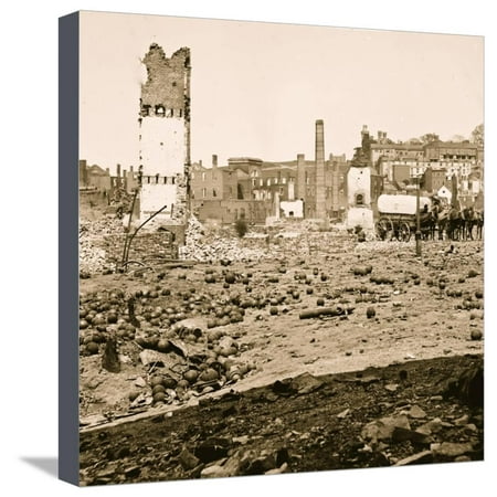 Richmond Imports Richmond Va Richmond, Va. Grounds of the ruined Arsenal with scattered shot and shell Stretched Canvas Print Wall Art ()