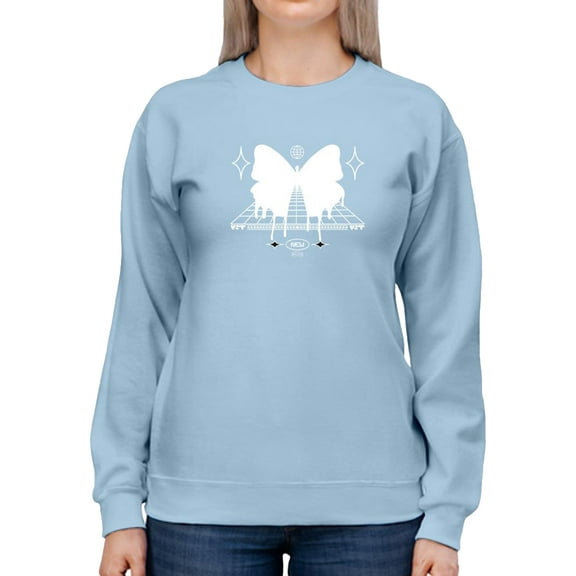 Butterfly Effect Rave Style Sweatshirt Women -Image by Shutterstock, Female x-Large