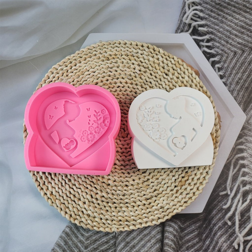 Geemin Mother's Day Candle Mould Silicone Molds Plasters Molds Mother's Pregnancy Molds