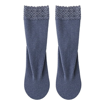 

Socks for Women Women s Socks Fall Winter Warm Lace Lace Pile Socks Thickened Loose Moon Tube Floor Socks No Show Socks Womens