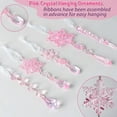 thumbnail image 4 of 18pcs Christmas Tree Decoration Crystal Ornaments - Hanging Acrylic Christmas Snowflake Icicle Drop Crystal Ornaments for Xmas Tree Winter New Year Party Supplies, 4 of 7