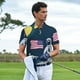 thumbnail image 3 of Fotbe Astronaut With USA Flag Camiseta Polo de Golf para Hombre con Estampado – Camisa Deportiva Transpirable con Cuello Abotonado-Small, 3 of 6
