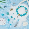 thumbnail image 4 of 550Pcs 15 Styles Turquoise Summer Beach Beads DIY Ocean Turquoise Bead Blue Turquoise Beads Natural Shell Beads with Alloy European Dangle Charms for Jewelry Making, 4 of 7
