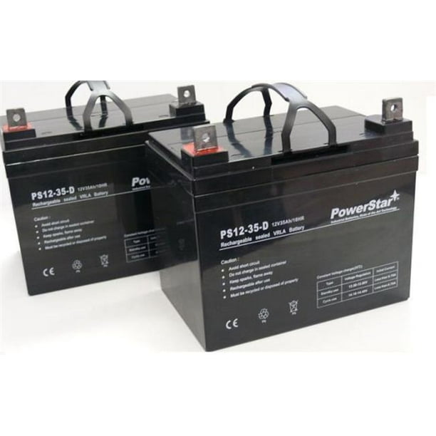 PowerStar AGM1235-2Pack-14 12V 35Ah U1 Invacare Pronto M50&44; M51&44; M61&44; M71&44; Booster Battery&44; Pack - 2
