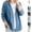 L, variant on Women's Classic Button Front Denim Jacket – V-Neck, Breathable Fabric & Relaxed Fit(XL)