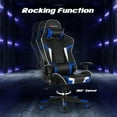 thumbnail image 4 of Goplus Massage Gaming Chair Reclining Swivel Racing Office Chair w/Lumbar Support Blue, 4 of 11