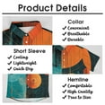 thumbnail image 5 of Abstract Orange Teal Geometric Art Men's Shirt Short Sleeves Printed Button Down Summer Shirts, 5 of 6