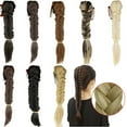 thumbnail image 2 of 21" Ponytail Extension Long Fishtail Braid Wrap Around Ponytail Extension Synthetic Hairpiece, 2 of 8