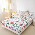 thumbnail image 4 of Homewish Flying Butterflies Twin Sheet Sets 3pcs for Female Men Adults,Floral Strawberry Twin Fitted Sheet Microfiber,Chic Flowers Breathable Flat Sheet,Breathable Home Decor, 4 of 7