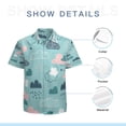thumbnail image 7 of High Quality Hawaiian Shirts for Men Short Sleeve Aloha Beach Shirt Floral Summer Casual Button Down Shirts Blouses WP629Q, 7 of 7