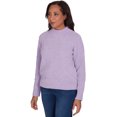 thumbnail image 3 of Alfred Dunner Womens Petite  Chenille Diamond Stitch Turtleneck Sweater, 3 of 6
