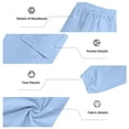 thumbnail image 5 of Homeyce Men's Drawstring Linen Pants with Elastic Waist Straight-Legs Pants with Deep Pockets with Pockets Long Pants Casual Summer Beach Lightweight Lounge Wear,Blue 3XL, 5 of 5