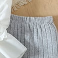 thumbnail image 6 of Mifsaly Little Girls 2 Piece Outfits Set Long Sleeve Button Down Peplum Shirt Tops and Ribbed Flare Pants Kids Fall Spring Clothes for School Daily Wear Fashion Boutique Suit, 6 of 9