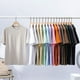 thumbnail image 2 of 240g double-yarn pure cotton round neck short-sleeved t-shirt, unisex summer solid color casual base layer top., 2 of 4