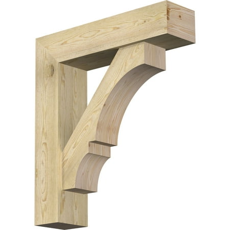 

Ekena Millwork 8 W x 32 D x 36 H Balboa Block Rough Sawn Bracket w/ Offset Brace Douglas Fir