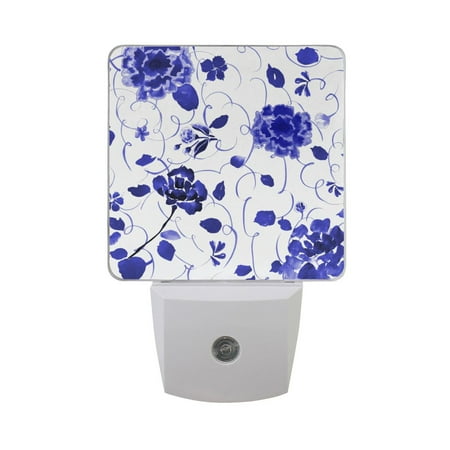 

Abstract Flowers Leaves Night Light LED Dusk to Dawn Auto Sensor Night Lamp Plug-in Nightlight for Bedroom Hallway Kitchen 2 PCs