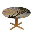 thumbnail image 3 of Orinice Beach Scenery Round Table Cover Stain Resistant Washable Indoor Outdoor Tablecloth Kitchen Dining Wedding Parties Picnic Farmhouse 100% Polyester Fiber 46-50, 3 of 8