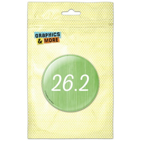 

26.2 Marathon Runner Fitness Wood Planks Green Refrigerator Button Magnet