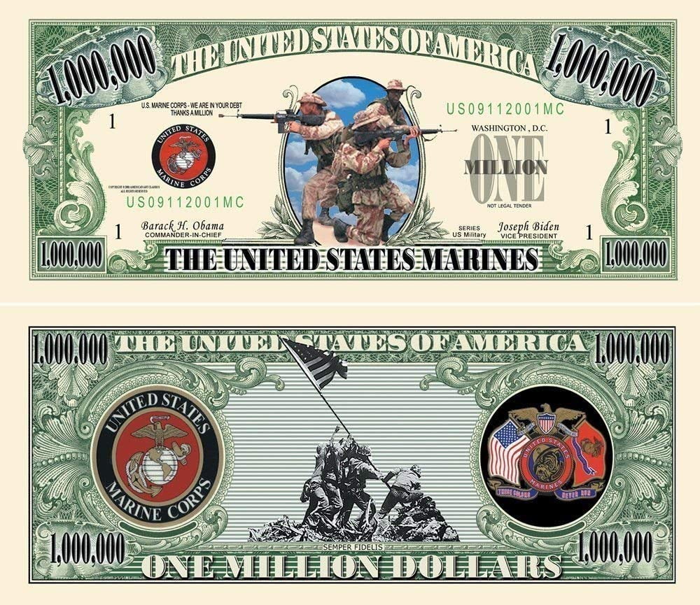 50 /"Thanks a Million/" Million Dollar Bills New