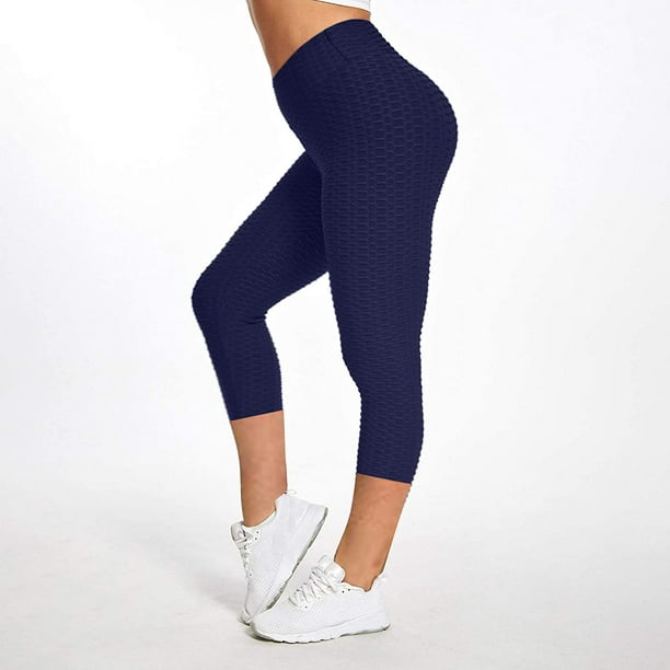 Women's Bubble Hip Butt Lifting Anti Cellulite Legging High Waist Workout  Tummy Control Yoga Tights 