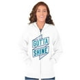 thumbnail image 3 of Motivational Make It Happen Quote Zip Hoodie Sweatshirt Women Brisco Brands S, 3 of 5
