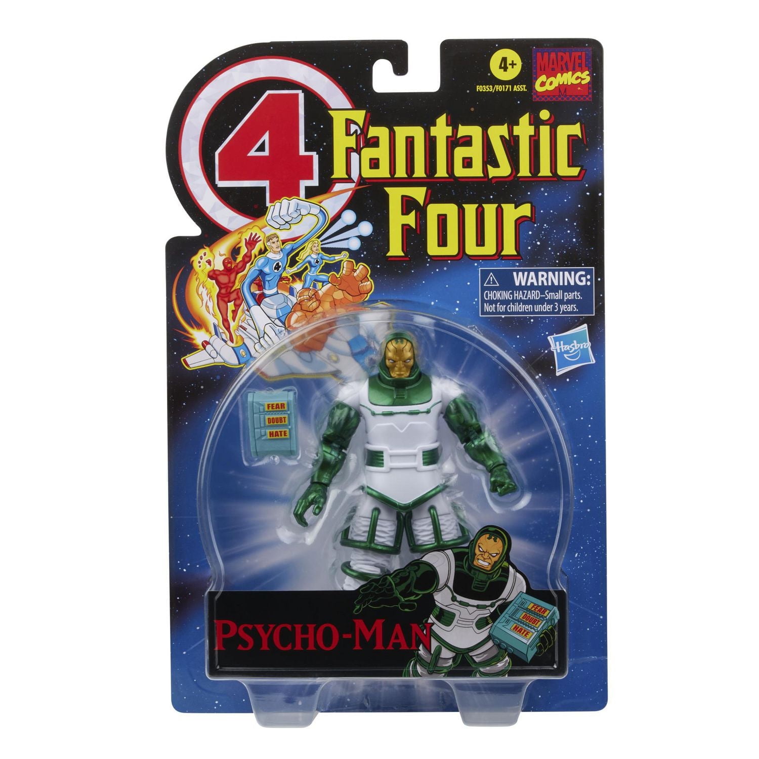 Hasbro Marvel Legends Series Retro Fantastic Four Psycho-Man 6-inch Action Figure Toy, Includes 1 Accessory