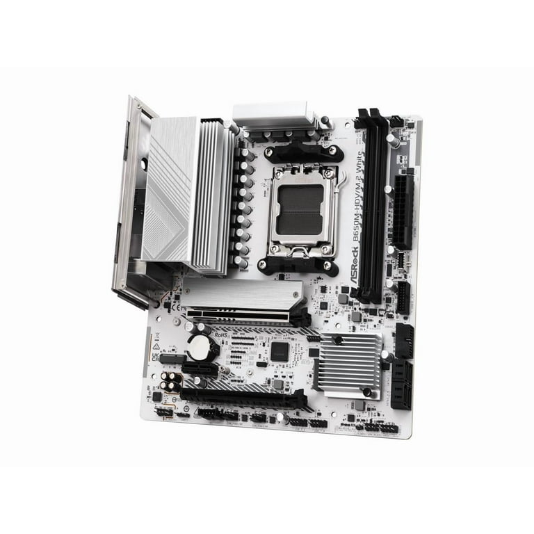 ASRock B650M-HDV/M.2 White AM5 AMD B650 Micro ATX Motherboard